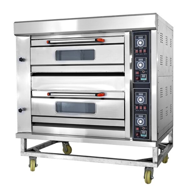 Generic Commercial Gas Baking Oven 2 Door 4 Trays