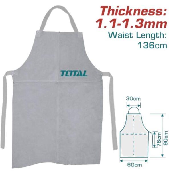Total Welding Apron Leather 90 x 60cm Effectively Protects The Front Part of The Body From Welding Spatter TSPWA01