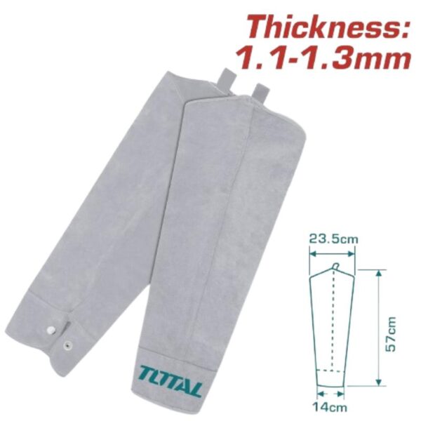 Total Welding Hand Sleeves Leather 57x14cm Protects Arms from Welding Spatter and Heat TSPWS01