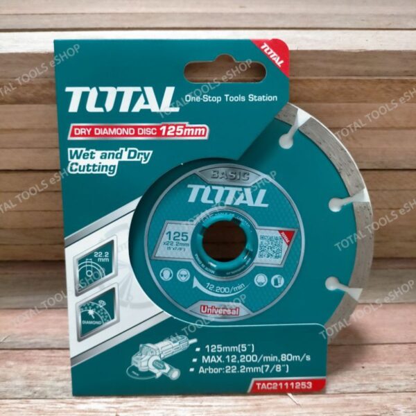 Total Dry Diamond Cutting Disc 5” TAC2111253