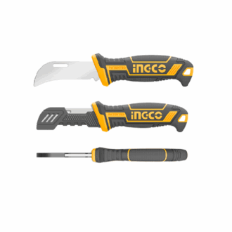 Ingco Cable Stripping Knife Curved Blade with Plastic Cover HPK82001