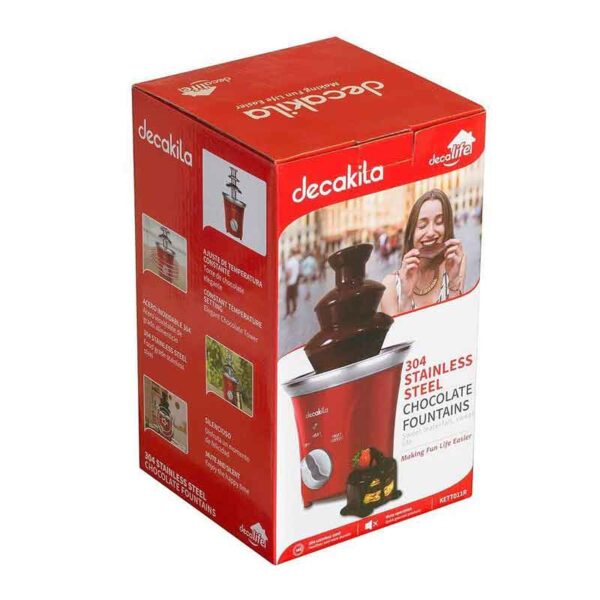 Decakila Chocolate Fountain 70W 3 Levels Of Melting Stainless Steel Plastic Body Fondue Chocolate Fountain KETT011R