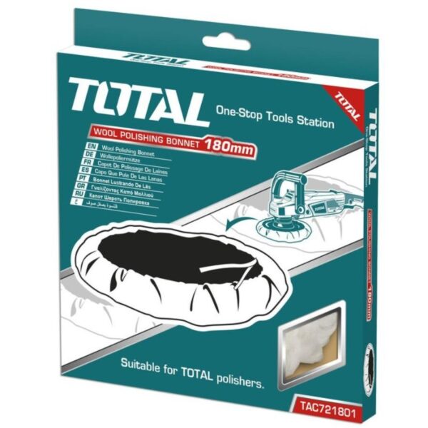 Total Angle Wool Polishing Bonnet/Pad 180mm TAC721801