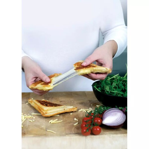 Kenwood Sandwich Maker 1300W 4 Slots 2-in-1 Sandwich Maker & Grill (180° Open Flat for Using as a Griddle) with 2 Sets of Non Stick Multifunctional Plates for Grilling and Toasted Sandwiches SMP94.A0WH