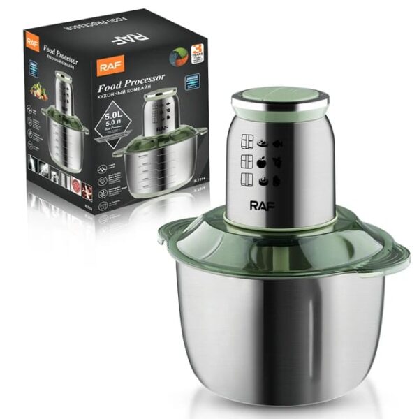 RAF Multifunction Electric Food Processor Chopper for Meat & Vegetables 5L R.7711
