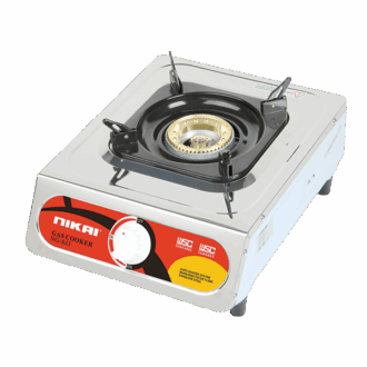 Nikai Gas Cooker 1 Burner Stainless Steel Blue Flame with High Efficiency Stainless Steel Body Full Safety Features NG843