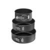 Decakila Spring Foam 3Pcs Nonstick Cake Pans Leakproof Round Cake Pan Set Bakeware Cheesecake Pan KMTT078B