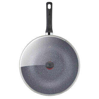 Tefal Natura Stone Wokpan 28cm Non Stick Thermo Signal 100% Safe Frying Pan Mineralia Healthy Cooking B2269295