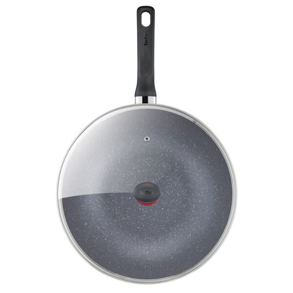 Tefal Natura Stone Wokpan 28cm Non Stick Thermo Signal 100% Safe Frying Pan Mineralia Healthy Cooking B2269295