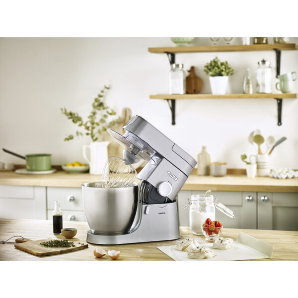 Kenwood Stand Mixer Kitchen Machine Metal Body CHEF XL 1200W with 6.7L Stainless Steel Bowl K-Beater Whisk Dough Hook Glass Blender Meat Grinder Multi Mill KVL4230S