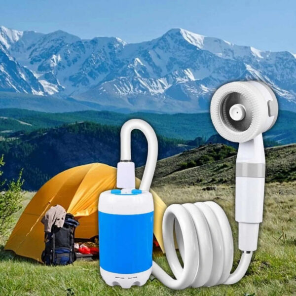 Electric Portable Outdoor Handheld Rechargeable Shower Set for Hiking Bathing Traveling KE-806