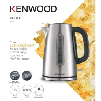 Kenwood Stainless Steel Kettle 1.7L Cordless Electric Kettle 3000W With Auto Shut-Off & Removable Mesh Filter ZJM11.000SS