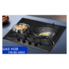 Homebase Built in Cooker 3 Gas Burners 1 Electric Hot Plate Glass Top HB-60-4002