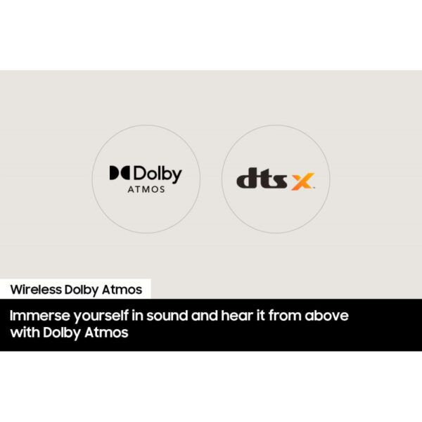 Samsung Soundbar with Wireless Subwoofer 5.1.2ch Q-Series with Dolby Atmos, DTS:X, Q Symphony, SpaceFit Sound, Game Pro Mode HW-Q800B/ZN