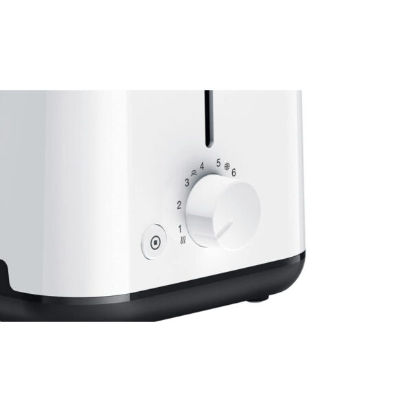 Braun Toaster 900W with 2 Slots, 8 Toast Levels, Pull Out Tray, Bread Lifter, Bun Warmer, 900 W, Plastic, White HT101AI-HT1010WH