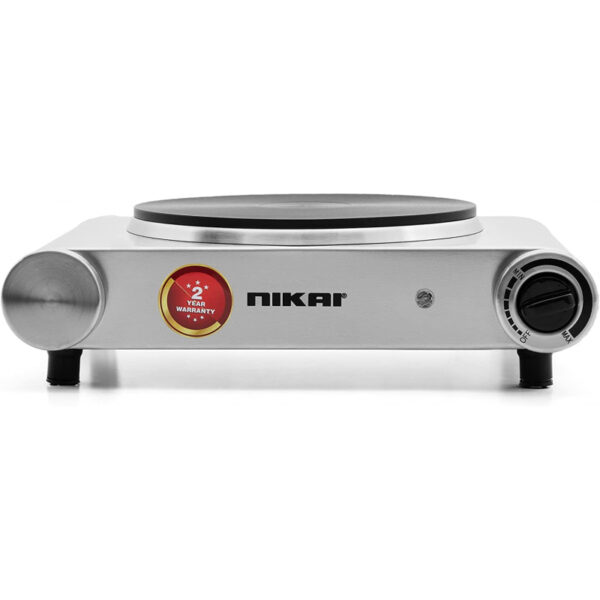 Nikai Electric Hot Plate 1 Plate 1500W Die Cast Iron Hotplates of 188MM Adjustable Thermostat Control NKTOE4N2