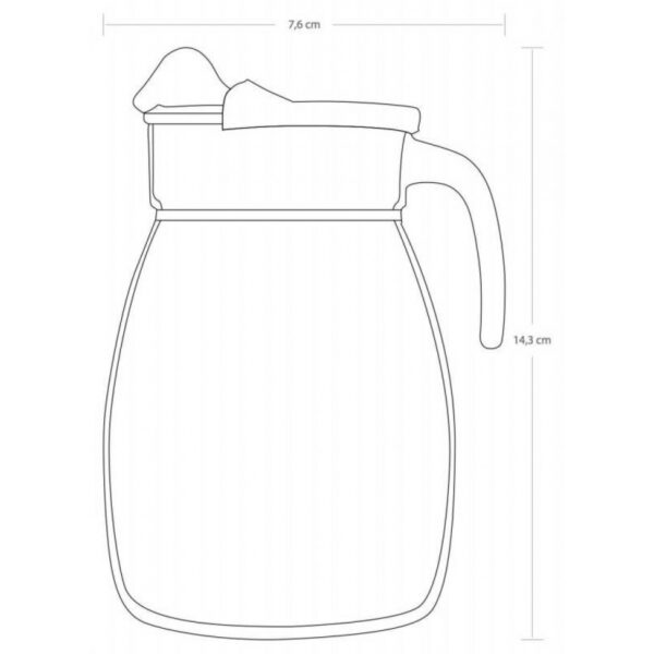 Pasabahce Glass Water Jug with Transparent Lid 2500ml Dishwasher, Freezer & Refrigerati...