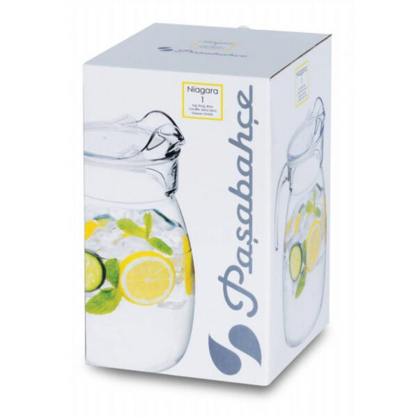 Pasabahce Glass Water Jug with Transparent Lid 2500ml Dishwasher, Freezer & Refrigerati...