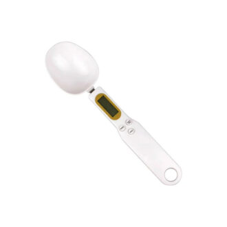 Electronic Digital Kitchen Measuring Spoon Scale 500g/0.1g Used for Milk Tea Flour Spices and Seasoning with LCD Display White