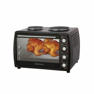Westpoint Mini Oven 45L 2 Hotplate + Grill + Turnspit Black WOY-45215.4