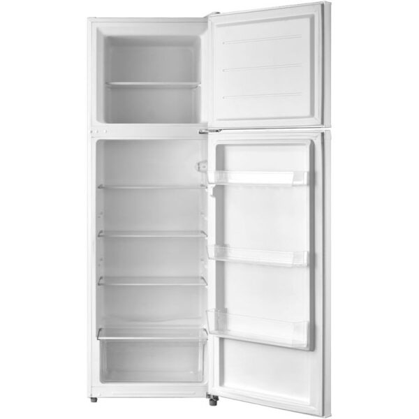Evvoli Top Double Door Refrigerator White EVRFM-300L