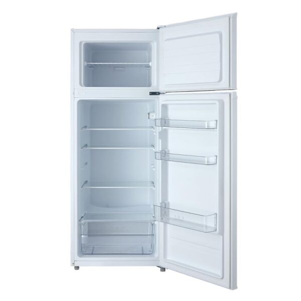 Evvoli Top Double Door Refrigerator Wihte EVRFM-225L
