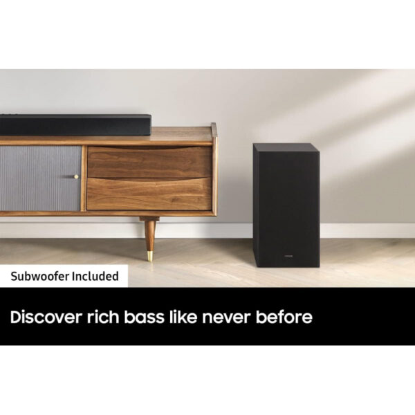 Samsung Soundbar with Subwoofer 2.1ch B-Series with DTS Virtual:X, Bass Boost, Adaptive Sound Lite HW-B550/ZN
