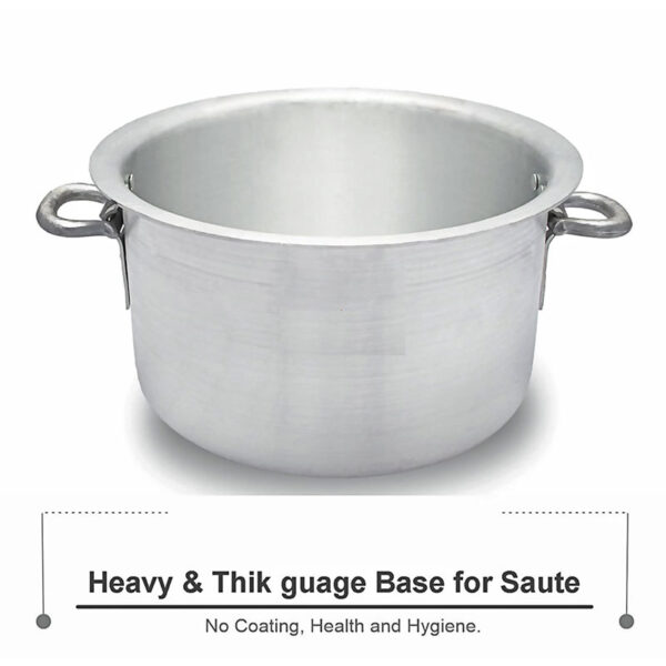 Nadstar Aluminium Sufuria 6pcs with Lid & Handle 29L 31.5L 34.5L 37.5L 39.5L 42.5L Cookware Set Tope Cooking Pot for Commercial Use - Gauge 13 Kitchen Heavy Duty Tapela