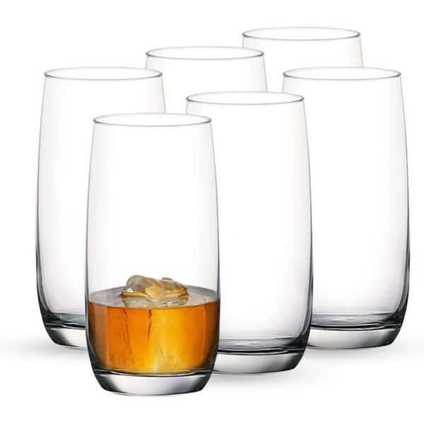 Ocean Glass 6pcs Ivory Hi Ball 370ml Drink Tumbler 1B13013