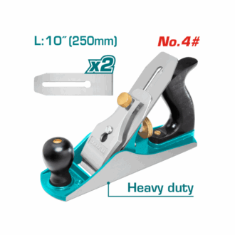 Total Manual Bench Planer 10"/250mm with Solid Brass Cutter Adjustment, Fully Machined and Polished Knob THTP0204