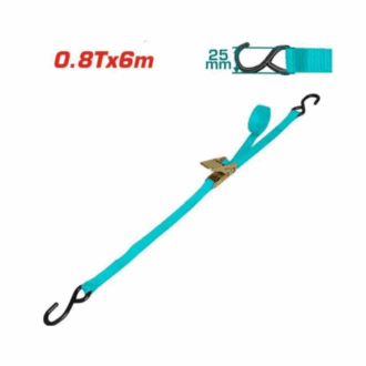 Total Car Ratchet Tie Down/Ratchet Straps 0.8T x 6m with S Hook THTRS08062