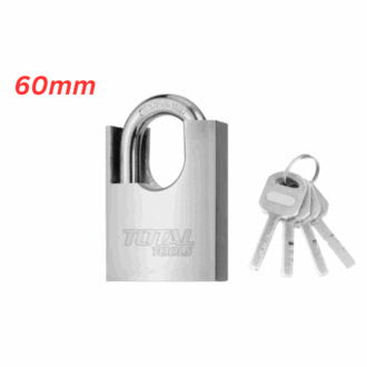 Total Anti Prying Steel Padlock 60mm with Iron Brass & Special Design Cylinder, 4 Iron Keys TSLK35601