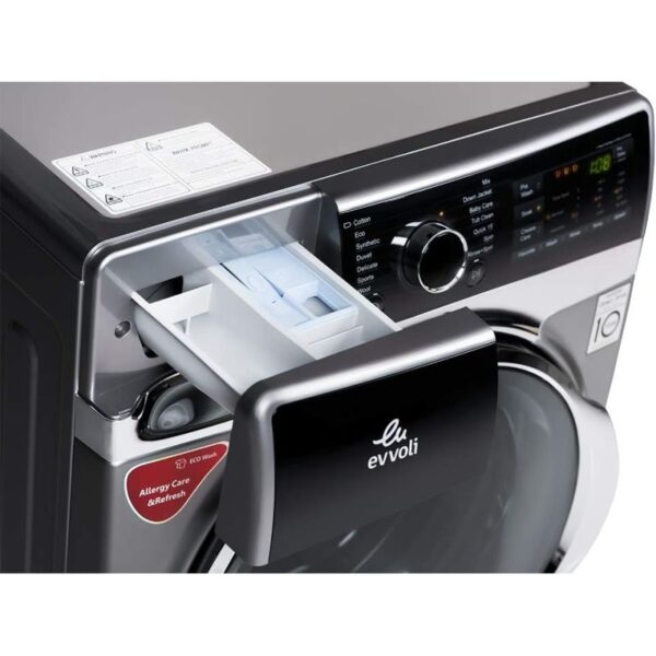 Evvoli Washing Machine 9KG Direct Drive Inverter 1400RPM A+++ FDDH-914S