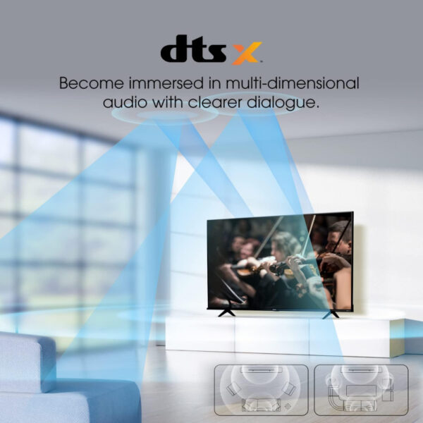 Hisense 70" LED UHD 4K Smart TV with A6 Series with Dolby Vision HDR, DTS Virtual X, Sports & Game Modes, Voice Remote 70A6H/K