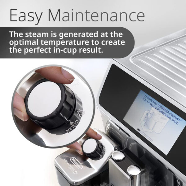 De'Longhi Primadonna Elite Experience 1450W, 1L Automatic Bean to Cup Coffee Machine, Stainless Steel, Silver [Energy Class A] ECAM650.85.MS