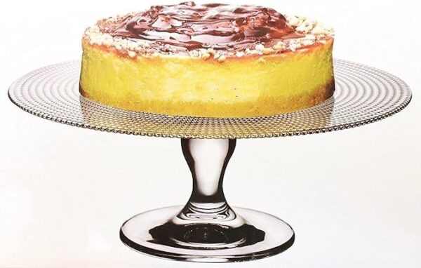 Pasabahce Patisserie Foot Service Glass Plate 28cm, Stylish Design, Versatile Size, High Quality Craftsmanship 95240