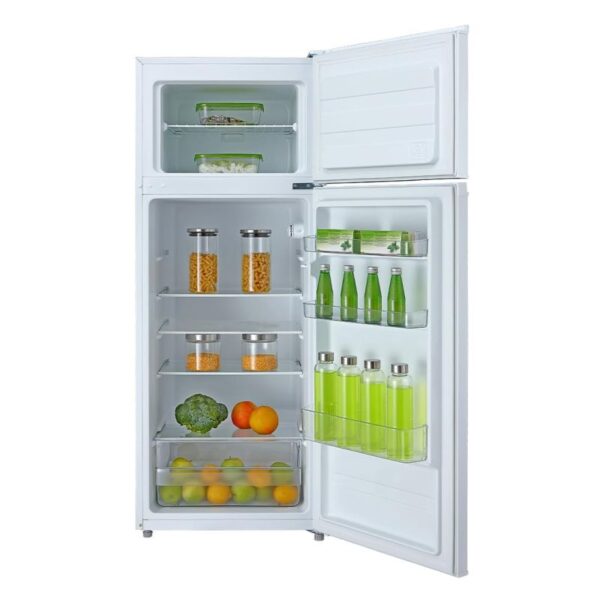 Evvoli Top Double Door Refrigerator Wihte EVRFM-225L
