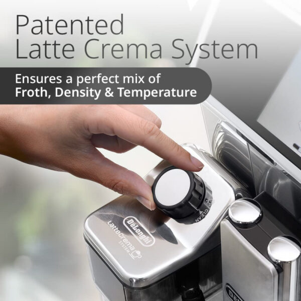 De'Longhi Primadonna Elite Experience 1450W, 1L Automatic Bean to Cup Coffee Machine, Stainless Steel, Silver [Energy Class A] ECAM650.85.MS