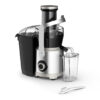 Moulinex Juicer 1000W Nutri XXL Easy-to-Use Juice Extractor XXL Feeding Tube Full Fruit Insertion Drip-Stop Protection 2 Speeds 2.2 L Pulp Container 0.8 L Juice Container JU660D27