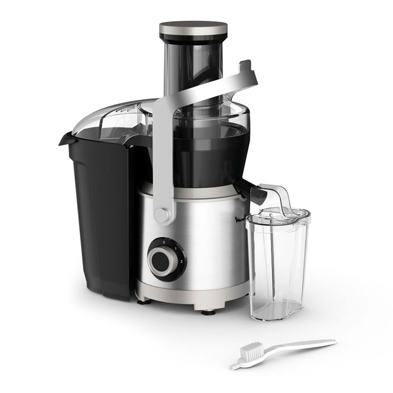 Moulinex Juicer 1000W Nutri XXL Easy-to-Use Juice Extractor XXL Feeding Tube Full Fruit Insertion Drip-Stop Protection 2 Speeds 2.2 L Pulp Container 0.8 L Juice Container JU660D27