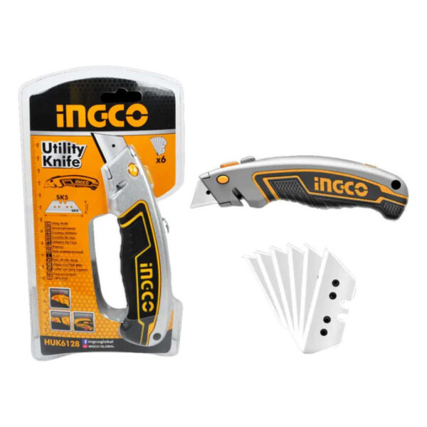 Ingco Professional Utility Cutter Knife HUK6128