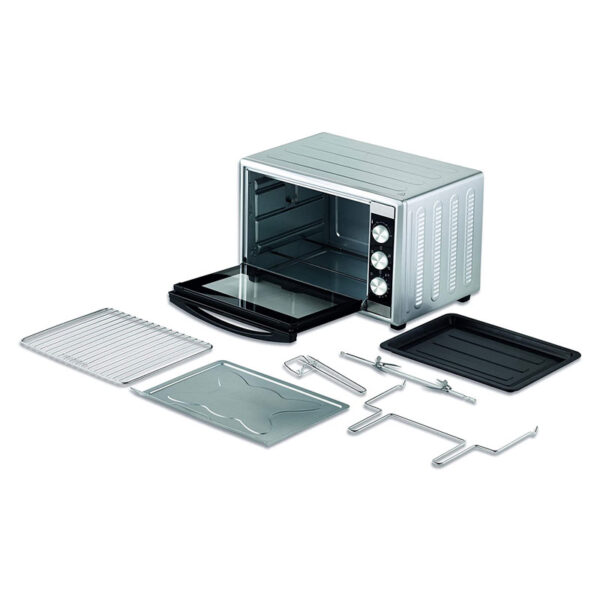 Kenwood 70L Toaster Oven - Oven Toaster Grill Large Capacity Double Glass Door Multifunctional with Rotisserie and Convection Function for Grilling Toasting Broiling Baking Defrosting MOM70.000SS