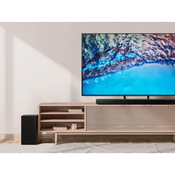Samsung Soundbar with Subwoofer 3.1ch B-Series with Dolby Digital 5.1 & DTS Virtual X, Bass Boost, Adaptive Sound Lite, One Remote HW-B650/ZN