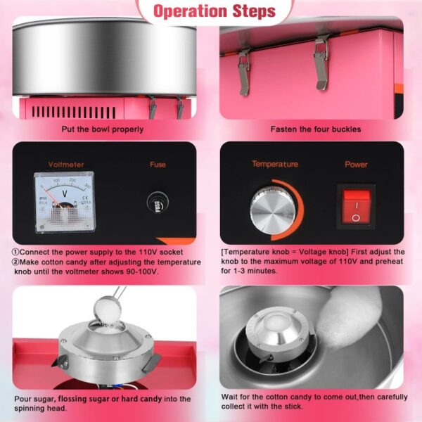 Generic Commercial Electric Cotton Candy Machine 1000W
