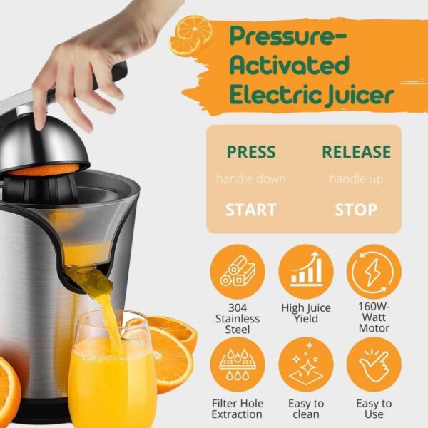Generic Electric Citrus Juice Extractor 150W Rubber Grip Handle