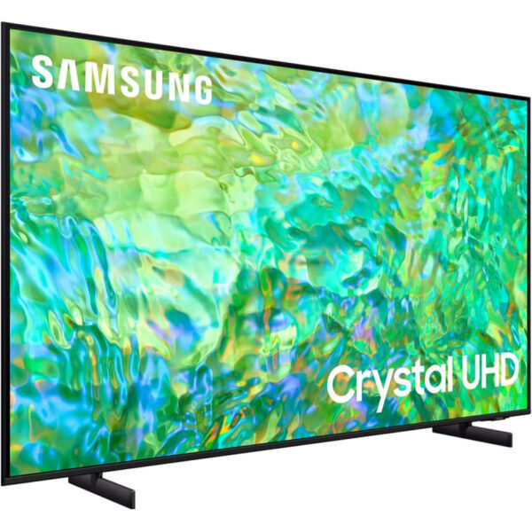 Samsung 65" Crystal UHD 4K Smart TV CU8000 with Air Slim Design, ,OTS Sound, Q-Symphony, Motion Xcelerator, Smart Hub, SolarCell Remote 65CU800