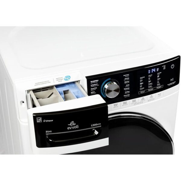 Evvoli Washing Machine Front Load 21 KG Direct Drive Inverter 1300RPM A+++ FBLS-2113S