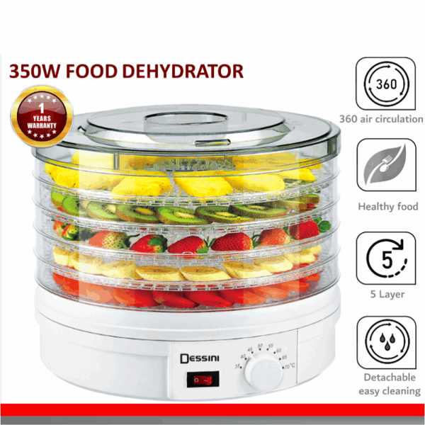 Dessini Food Dehydrator 5 Layer Tray 350W