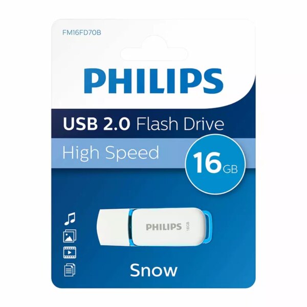 PHILIPS 16GB Flash Drive, Snow Edition USB 2.0