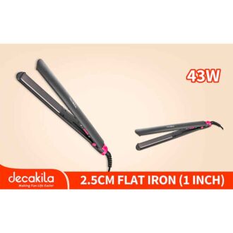 Decakila Hair Straightener 43W Ceramic Coating 2.5CM Flat Iron Electric Temperature Control Heat Board Size: 10x2.5 CM KEHS034B
